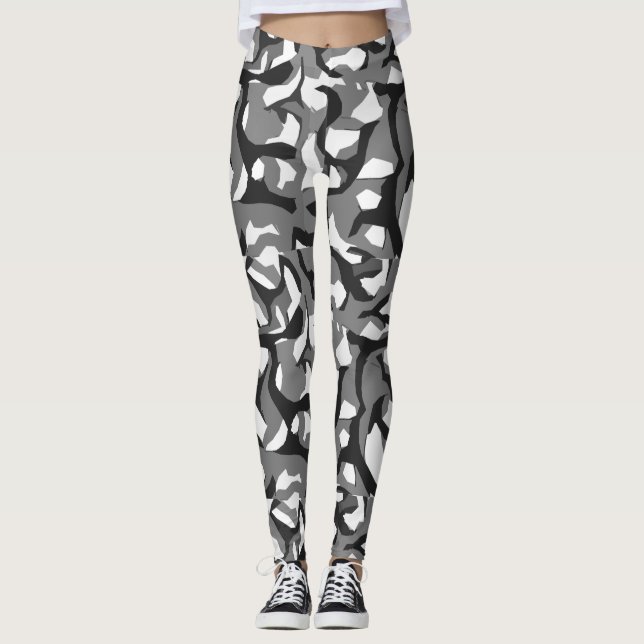 Leggings Camuflaje blanco y negro (Anverso)