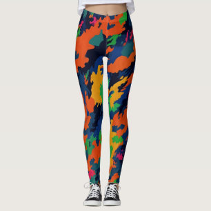 Leggings Camuflaje brillante neón estilo Fuerzas Armadas Mi