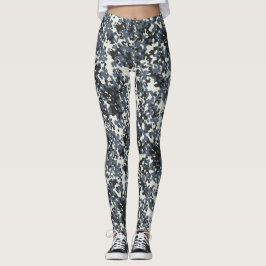 Leggings Camuflaje Camo policía Blanco negro gris