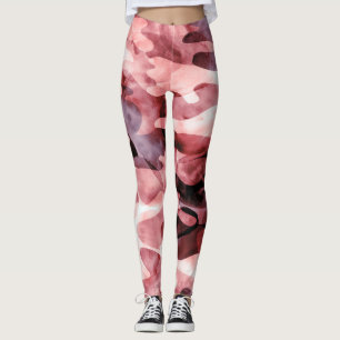 Leggings Camuflaje de acuarela abstracta: tintineo.