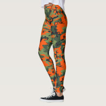 Camuflaje de camo negro, verde, naranja