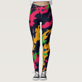 Leggings Camuflaje de color neón estilo Fuerzas Armadas Mil