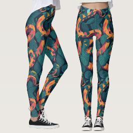 Leggings Camuflaje de la jungla del patrón de serpientes de