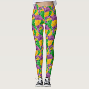 Leggings Camuflaje de Pointillize de la acuarela del