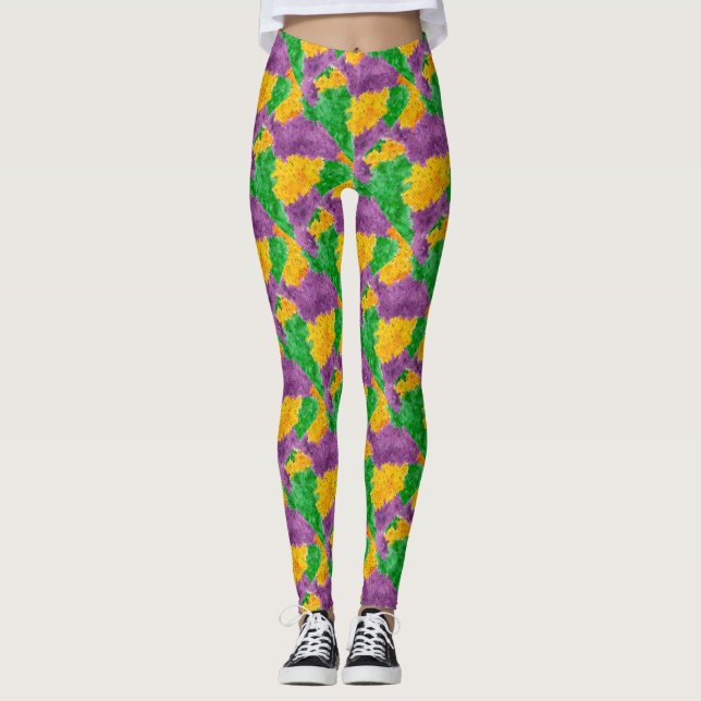 Leggings Camuflaje de Pointillize de la acuarela del (Anverso)