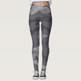 Leggings Camuflaje de textura gris. Camo tu