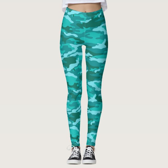 Leggings Camuflaje de tonos azules (Anverso)