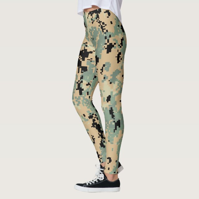 Leggings Camuflaje digital – Gran patrón de camuflaje (Izquierda)