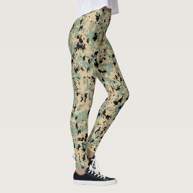 Leggings Camuflaje digital – Patrón de camuflaje SM marrón- (Derecha)