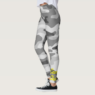 Leggings Camuflaje Giro Monograma blanco y negro Amarillo  