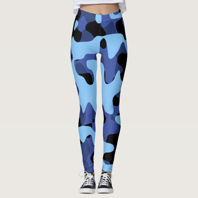 Leggings Camuflaje militar azul (Anverso)
