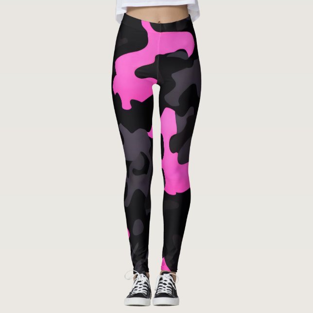 Leggings Camuflaje rosa y negro (Anverso)