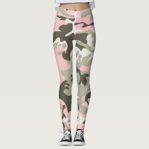Leggings Camuflaje rosa y verde, militar, militar