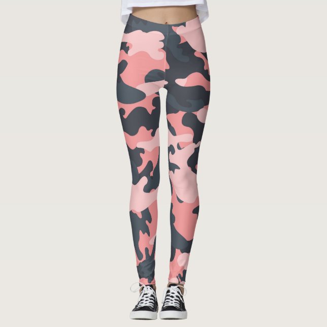Leggings Camuflaje rosado: patrón de cosecha clásico (Anverso)