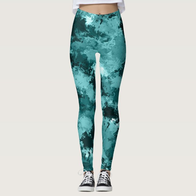 Leggings Camuflaje verde azulado de Camo (Anverso)