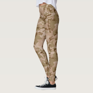 Leggings Camuflaje verde beige de Brown Camo del desierto