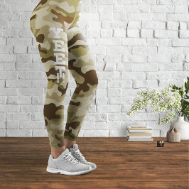 Leggings Camuflaje verde del Ejército de Yeet