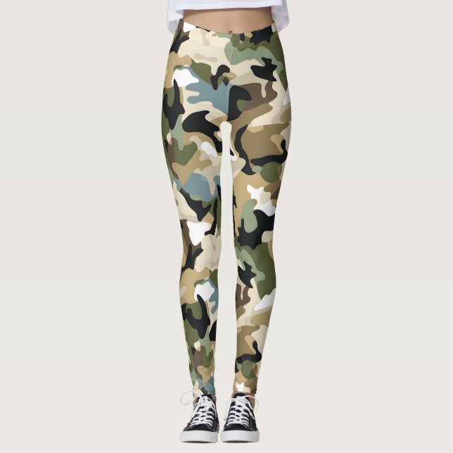 Leggings Camuflaje verde oscuro (Anverso)