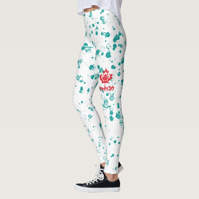 Leggings CANADA double RAIN EARTH MAPLE BY MASANSER PIXELAT (Izquierda)