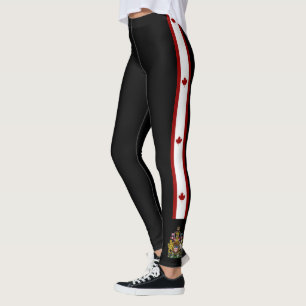 Leggings Canadá raya la bandera