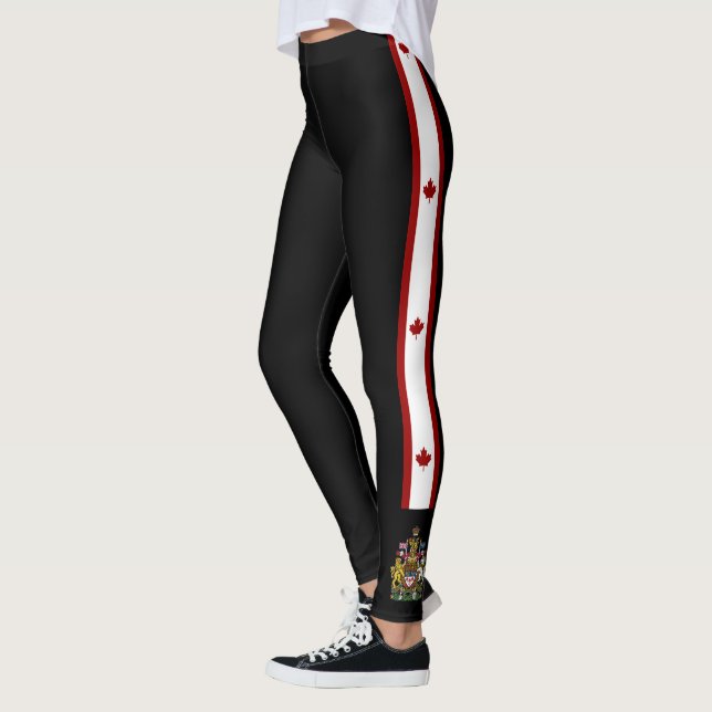 Leggings Canadá raya la bandera (Izquierda)
