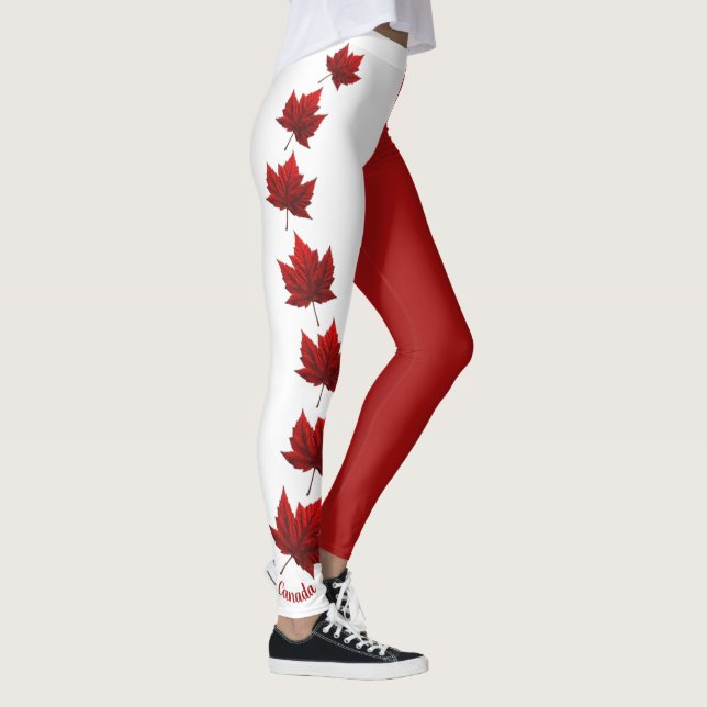 Leggings Canales de recuerdos clásicos de Canadá con bander (Derecha)