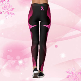 Leggings Cáncer de mama de cinta de paro con luz de luz ros