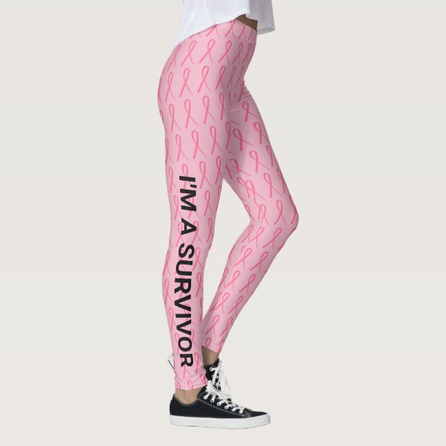 Leggings Cáncer de Mama Lanza Doble Cinta Rosa (Derecha)