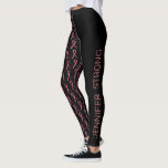 Leggings Cáncer de mama Lleve su nombre<br><div class="desc">Únete a las carreras de cáncer de mama con estas piernas de cinta rosa,  tu nombre y cuán fuerte eres o a quién apoyas.</div>