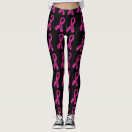 Leggings Cáncer de pecho rasgado Badass/de la cinta…