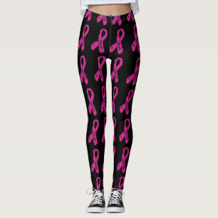 Leggings Cáncer de pecho rasgado Badass/de la cinta…