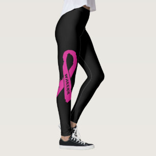 Leggings Cáncer de pecho rasgado guerrero de la cinta…