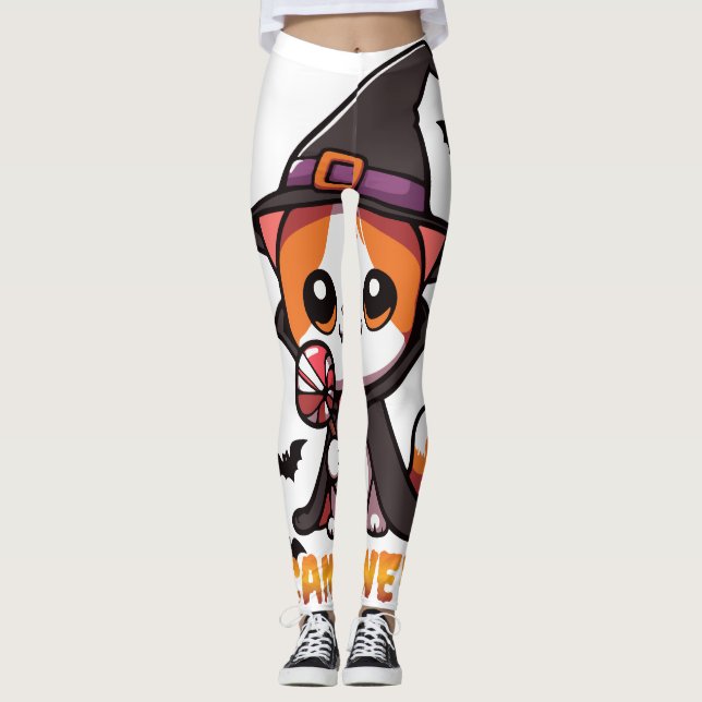 Leggings candyween - halloween de brujas gatas (Anverso)
