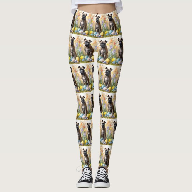 Leggings Cane Corso con huevos de Pascua (Anverso)