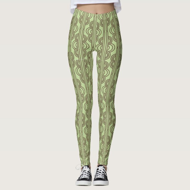 Leggings Cañones de ovario verdes (Anverso)