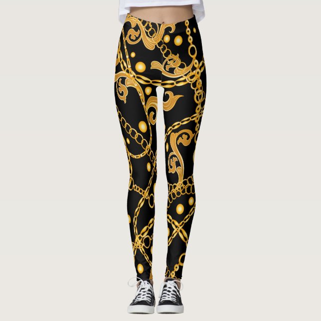 Leggings Cañones doradas (Anverso)