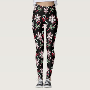 Leggings Cañones y copos de nieve de marea negra