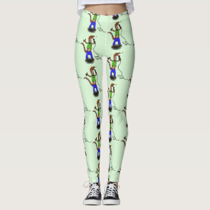 Leggings Canto gracioso de lagarto con personalizado de mic