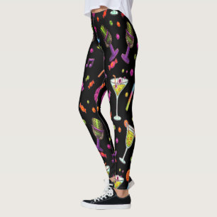 Leggings Caos de fiesta de zombies coloridos para Halloween