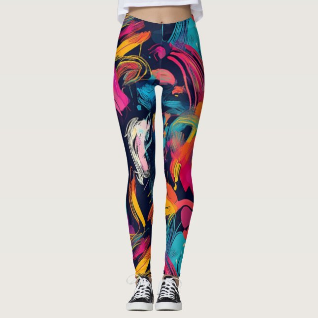 Leggings Caos Grafiti Salpicadura Viva (Anverso)