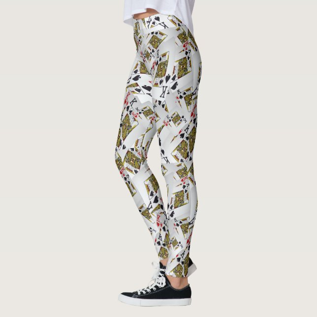 Leggings "Capa Real: Una pila de tarjetas de Kings Poker" (Izquierda)