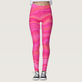Leggings Capas de ácidos rosa y Naranja