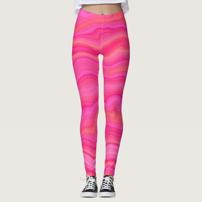 Leggings Capas de ácidos rosa y Naranja (Anverso)