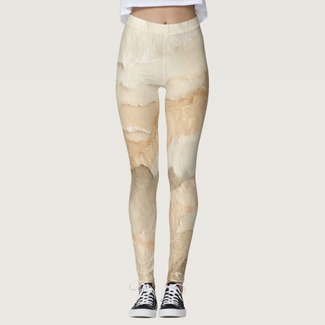 Leggings Capas Rotos Texturizado Orgánico Natural (Anverso)