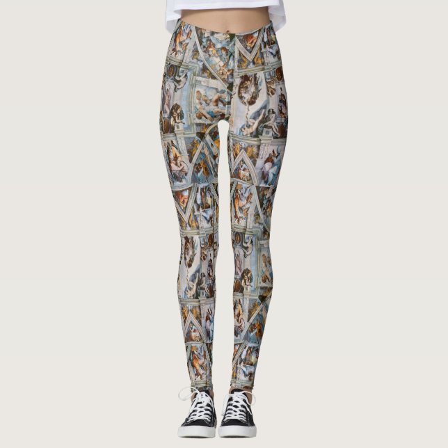 Leggings Capilla Sixtina de Michelangelo Yoga Running (Anverso)