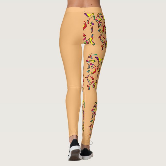 Leggings capoeira ginga engranajes calcetines flip flops (Reverso)