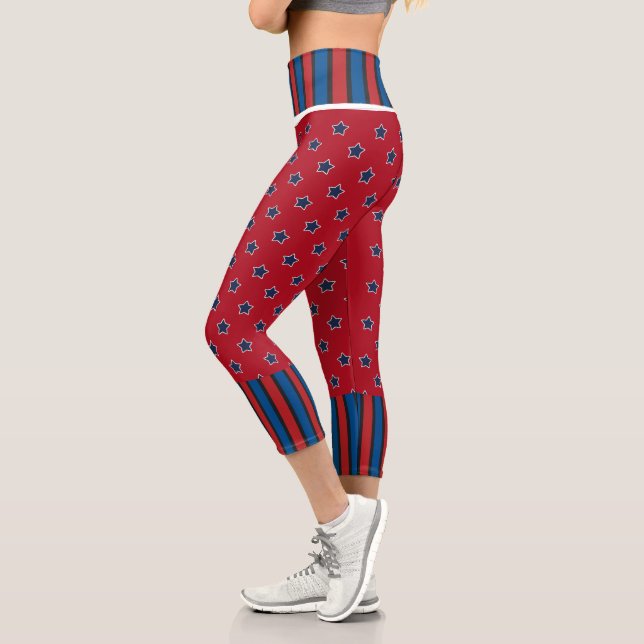 Leggings Capri 4 DE Julio Alto Capris Deshuído (Izquierda)