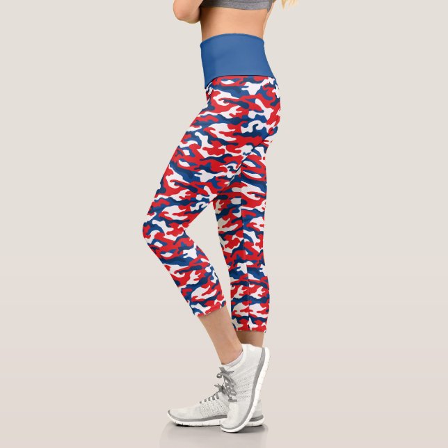 Leggings Capri 4 de julio Patriotic USA Camo (Izquierda)