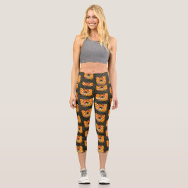 Leggings Capri Abeja, café