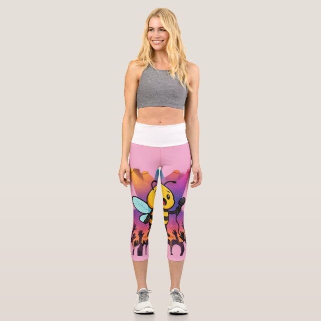 Leggings Capri Abeja en el escenario - Rap Vibes (Anverso)